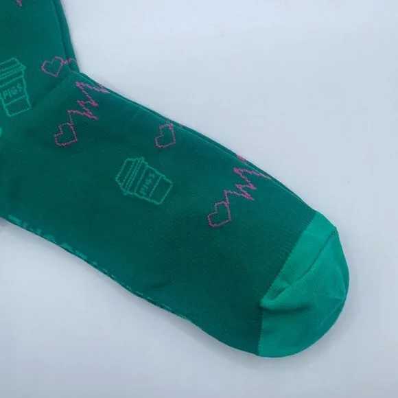 1 Pair FIGS Compression Green Socks Size Small - Picture 2 of 3